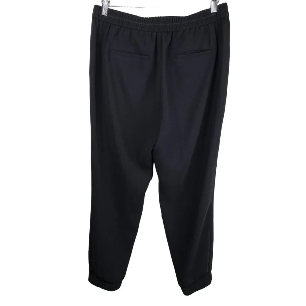 J Crew Joggers Size 8 Sydney Pull On Pants Elastic Waist Black Active Polyester - Picture 3 of 12